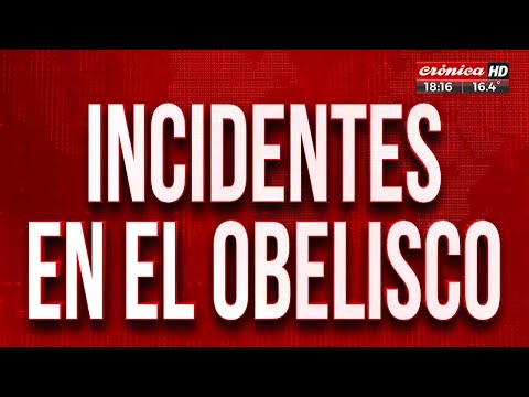 Incidentes en el Obelisco: hay un herido grave