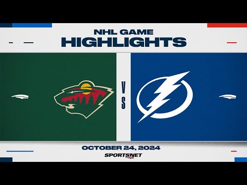 NHL Highlights | Wild vs. Lightning - October 24, 2024