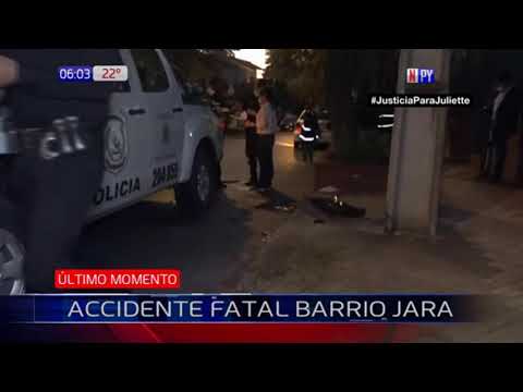 Accidente fatal en barrio Jara