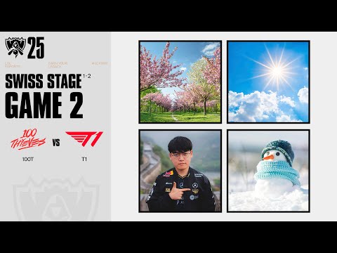 봄 여름 민형 겨울 | 100T vs T1 게임 2 하이라이트 | 스위스 Day8 | 2025 월드 챔피언십