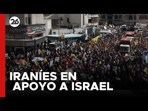 Iraníes salen a las calles en varias ciudades del país para apoyar el ataque a Israel