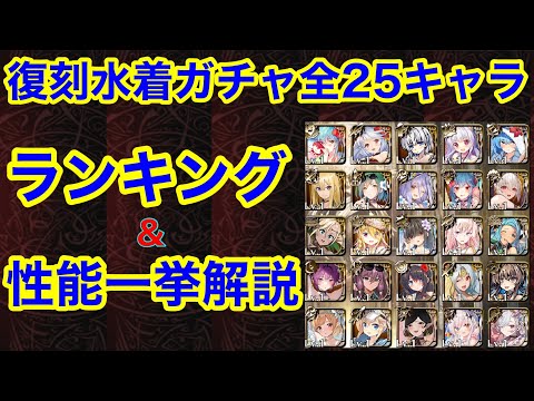 【★千年戦争アイギス】復刻水着ガチャ産ブラック25キャラをランキング形式で解説！！