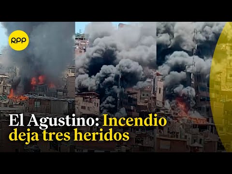 El Agustino: Tres Heridos y más de 5 viviendas afectadas deja incendio en San Jacinto