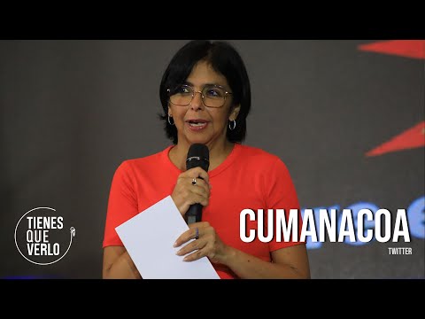 Las últimas imágenes de la vicepresidenta Delcy Rodríguez antes del percance en Cumanacoa