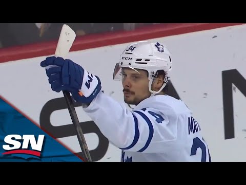 Maple Leafs Auston Matthews Gets MVP Chants After Scoring Hat Trick vs. Flames