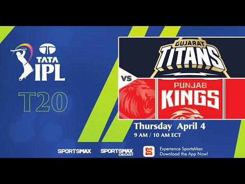 Watch IPL Gujart Titans vs Punjab Kings | April.4 | on SportsMax, SportsMax Cricket and the App!