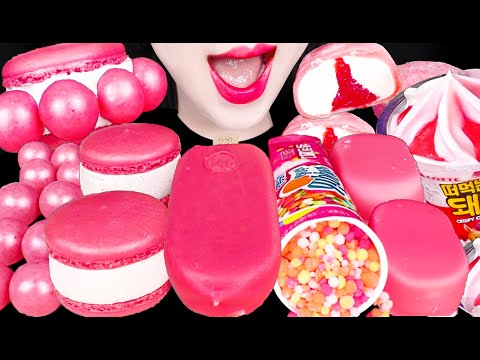 ASMRPinkDessertMacaronIce