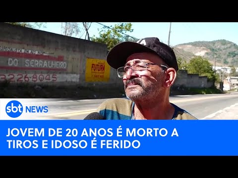 Jovem é assassinato a tiros e idoso fica ferido com tiro de raspão | #SBTNewsnaTV (03/10/24)