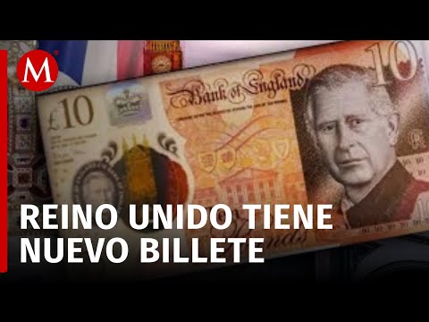 Billetes con la imagen del rey Carlos III entran en circulación en el Reino Unido