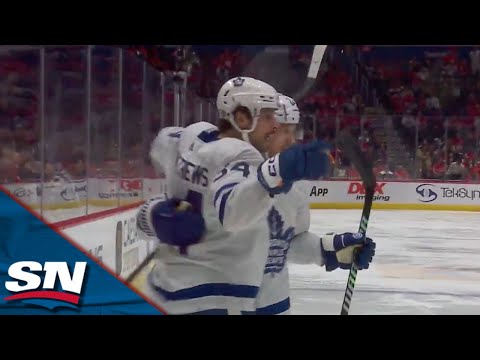 Maple Leafs Matthews Opens The Scoring After 16 Seconds vs. Capitals