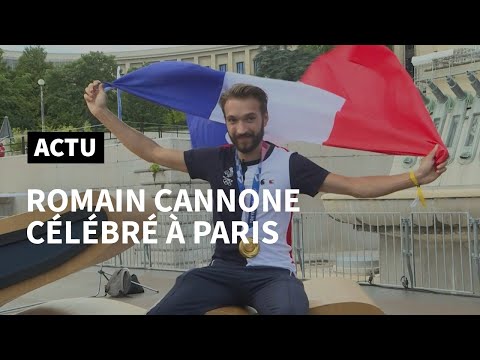 Tokyo 2020: Romain Cannone, 1er médaillé d'or français, célébré à Paris | AFP