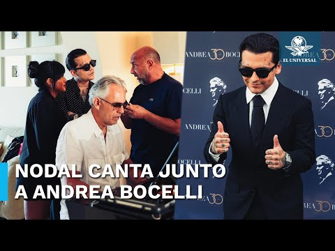 Nodal sorprende con actuacio?n junto a Andrea Bocelli en Italia