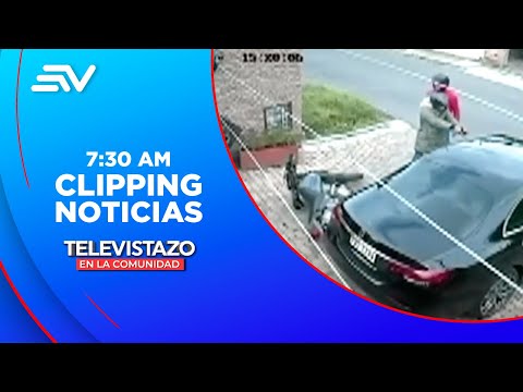 Delincuentes disparan a un auto blindado en Tumbaco, Quito | Televistazo | Ecuavisa