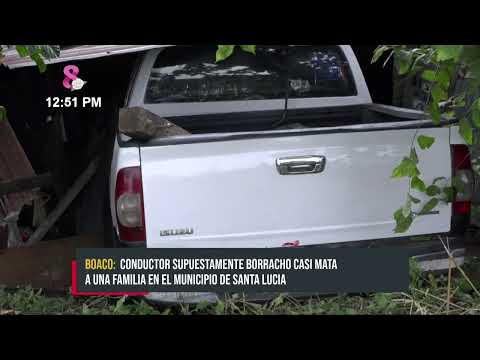 Camioneta impacta contra una vivienda en Boaco - Nicaragua