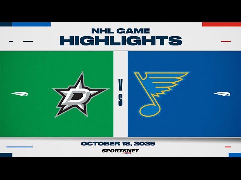 NHL Highlights | Stars vs. Blues - October 18, 2025