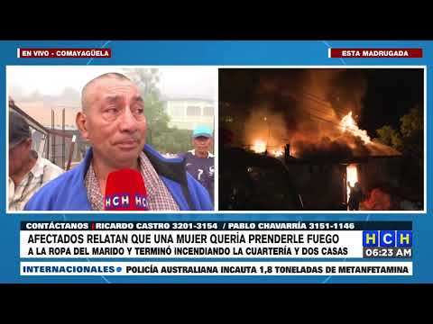 ¡Triste! En la calle dos familias tras arrasador incendio en la Nueva Capital