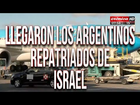 Llegó el primer avión de los argentinos repatriados de Israel