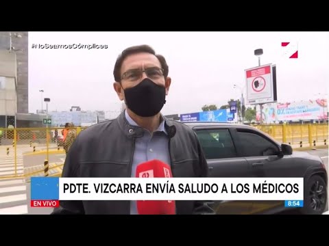 Presidente Martín Vizcarra saluda a médicos en el Día de la Medicina Peruana
