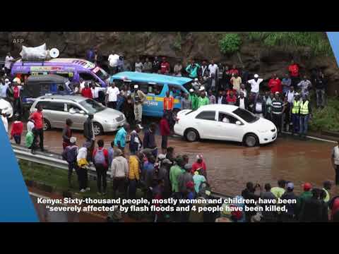 VOA60 Africa - 60,000 people have been severely affected by flash floods in Kenya