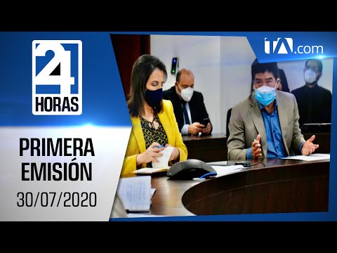 Noticias Ecuador: Noticiero 24 Horas 30/07/2020 (Primera Emisión)