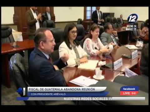 La fiscal de Guatemala abandona reunión con presidente Bernardo Arévalo