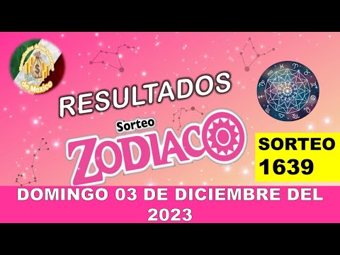 RESULTADOS SORTEO ZODIACO DEL DOMINGO 03 DE DICIEMBRE DEL 2023