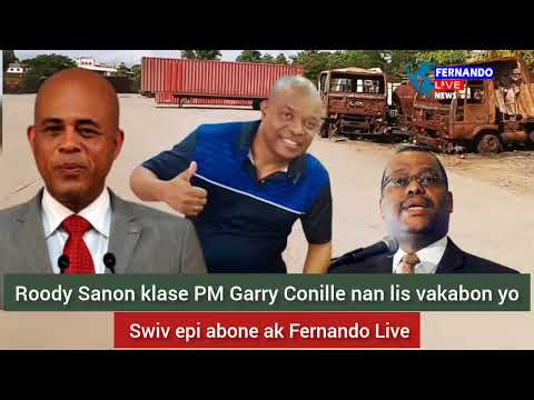 Jounalis Roody Sanon kap pale ak PM Garry Conille....