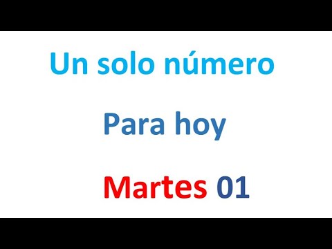 Un solo número para hoy Martes 01 de Octubre, El campeón de los números