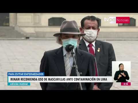 Ministro Montoya recomienda uso de mascarillas frente a altos índices de contaminación en Lima