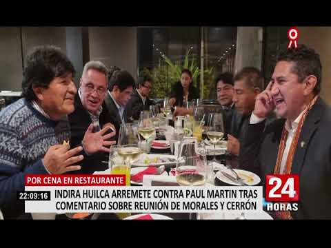 Indira Huilca arremete contra Paul Martin tras comentario sobre reunión de Morales y Cerrón