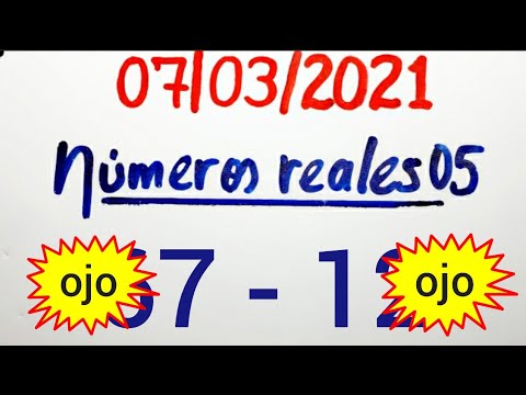 NUMEROS PARA HOY 07/03/21 DE MARZO PARA TODAS LAS LOTERÍAS...!! Números reales 05 para hoy...!!