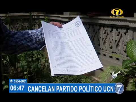 Tribunal Supremo Electoral cancela partido UCN