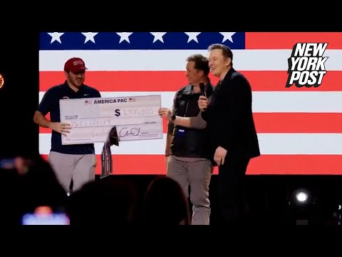 Elon Musk awards random petition signer $1M check, vows to do so every day until election