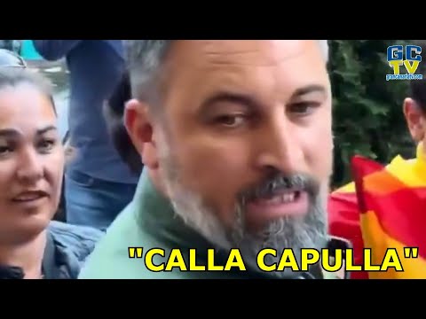 CALLA CAPULLA Abascal se encara con  una mujer en Cataluña en un mitin electoral