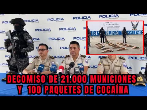 Policía decomisa municiones y sustancias sujetas a fiscalización en Machala