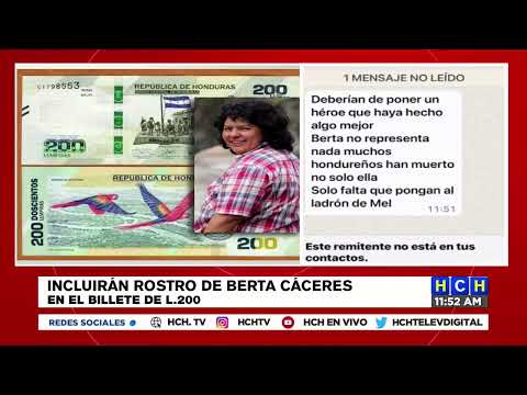 Incluirán el rostro de Berta Cáceres en el billete de 200 lempiras