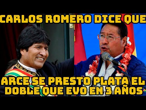 EXMINISTRO CARLOS ROMERO INFORME DE GESTIÓN DE PRESIDENTE ARCE SERIA F4LSO BOLIVIA ESTA EN CRISIS..
