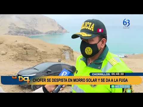 Chorrillos: chofer se despista en Morro Solar y abandona el auto