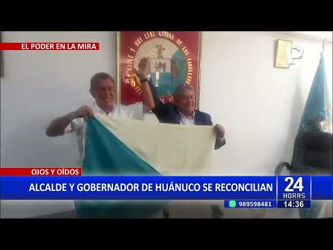 Gobernador y alcalde de Huánuco se reconcilian tras fuerte altercado