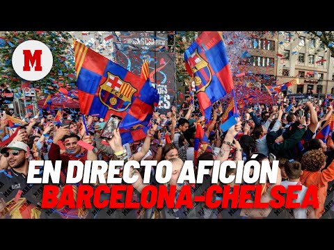 EN DIRECTO I Barcelona-Chelsea, llegada de aficionados al estadio Stamford Bridge de Londres