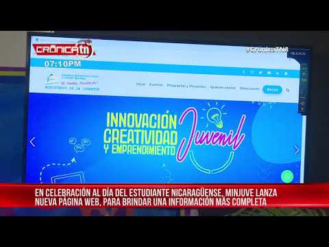 Lanzan nueva página web del MINJUVE en Nicaragua