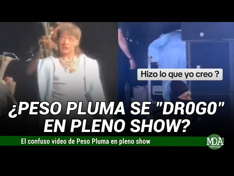 CONFUSO VIDEO de PESO PLUMA: ¿Se DR0G0 en PLENO SHOW en ARGENTINA?