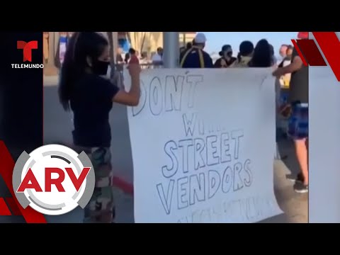 Un hombre ataca a vendedora ambulante y le lanza sus productos al suelo | Al Rojo Vivo | Telemundo