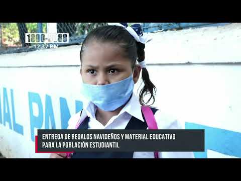 Entrega de juguetes y material educativo, actividades del MINED Nicaragua