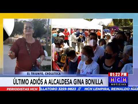 Familiares y amigos dan último adiós a alcaldesa de El Triunfo, Choluteca