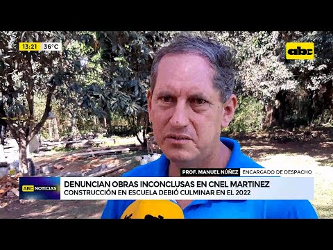 Denuncian obras inconclusas en Coronel Martínez