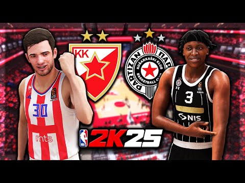 CRVENA ZVEZDA vs. PARTIZAN - EUROLEAGUE VECITI DERBI - NBA 2K25 4K