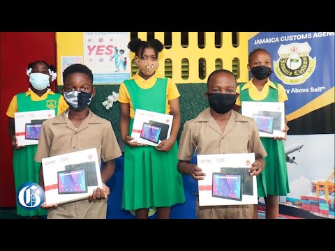 Jamaica Customs Agency (JCA) donates 30 tablets to Farm Primary & Infant School