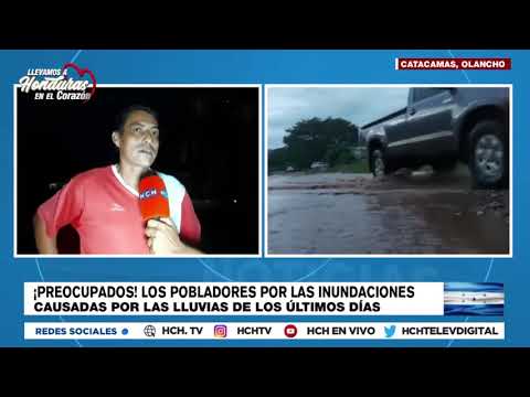 Se reportan inundaciones en varias colonias de Catacamas