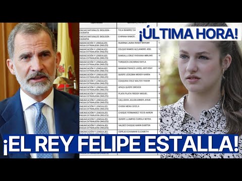 EL REY FELIPE FURIOSO tras F1LTRARSE LISTA DE CANDIDATOS A ESPOSO DE LEONOR y FUTURO REY DE ESPAÑA